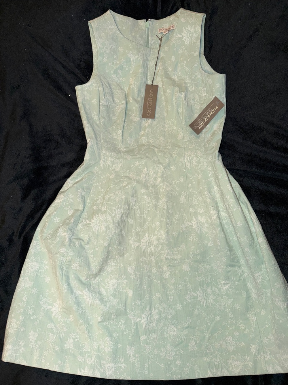 eva mendes for New York & Company Mint Floral Jacquard Midi Dress